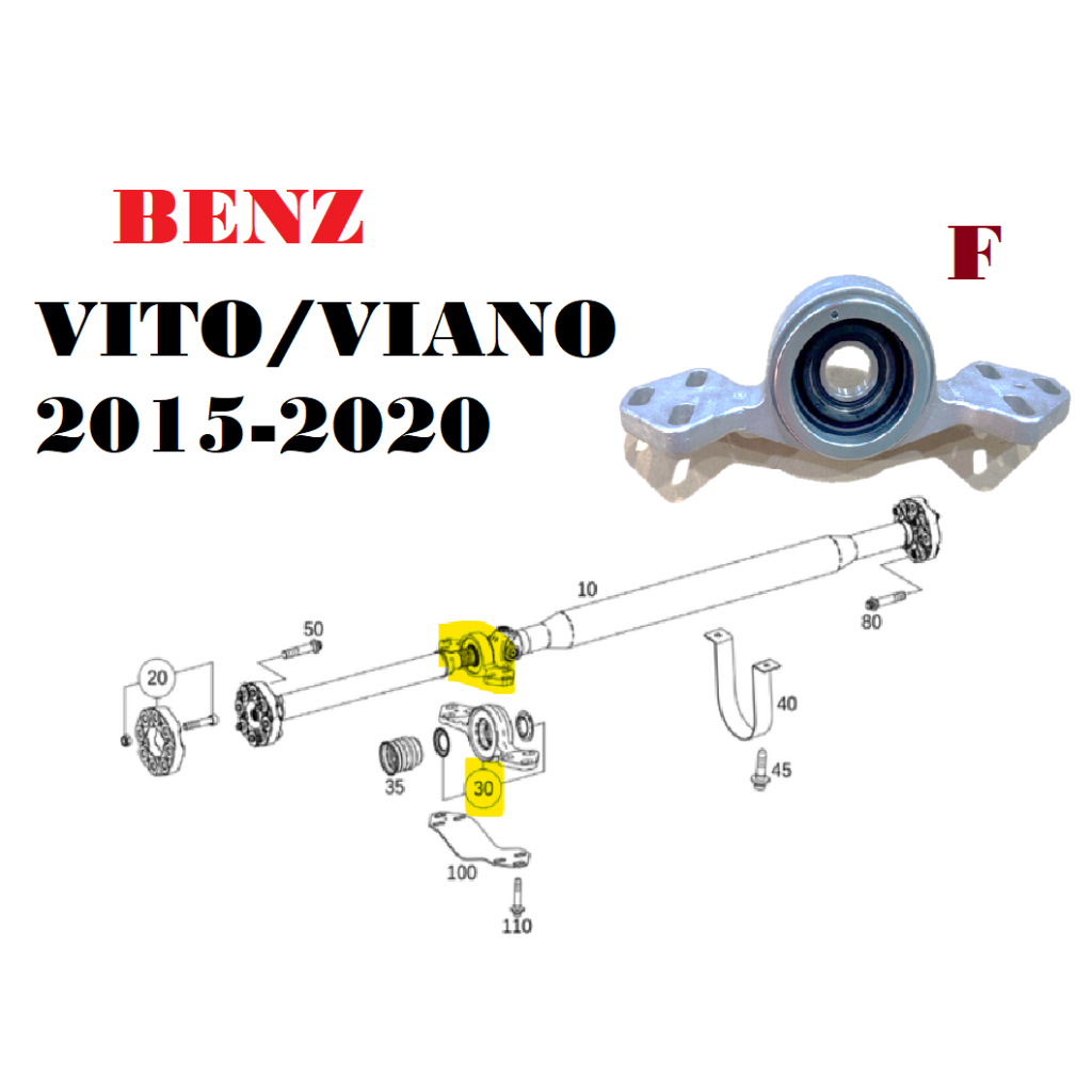 BENZ Vito, Viano 2015-2020前傳動軸中間吊架