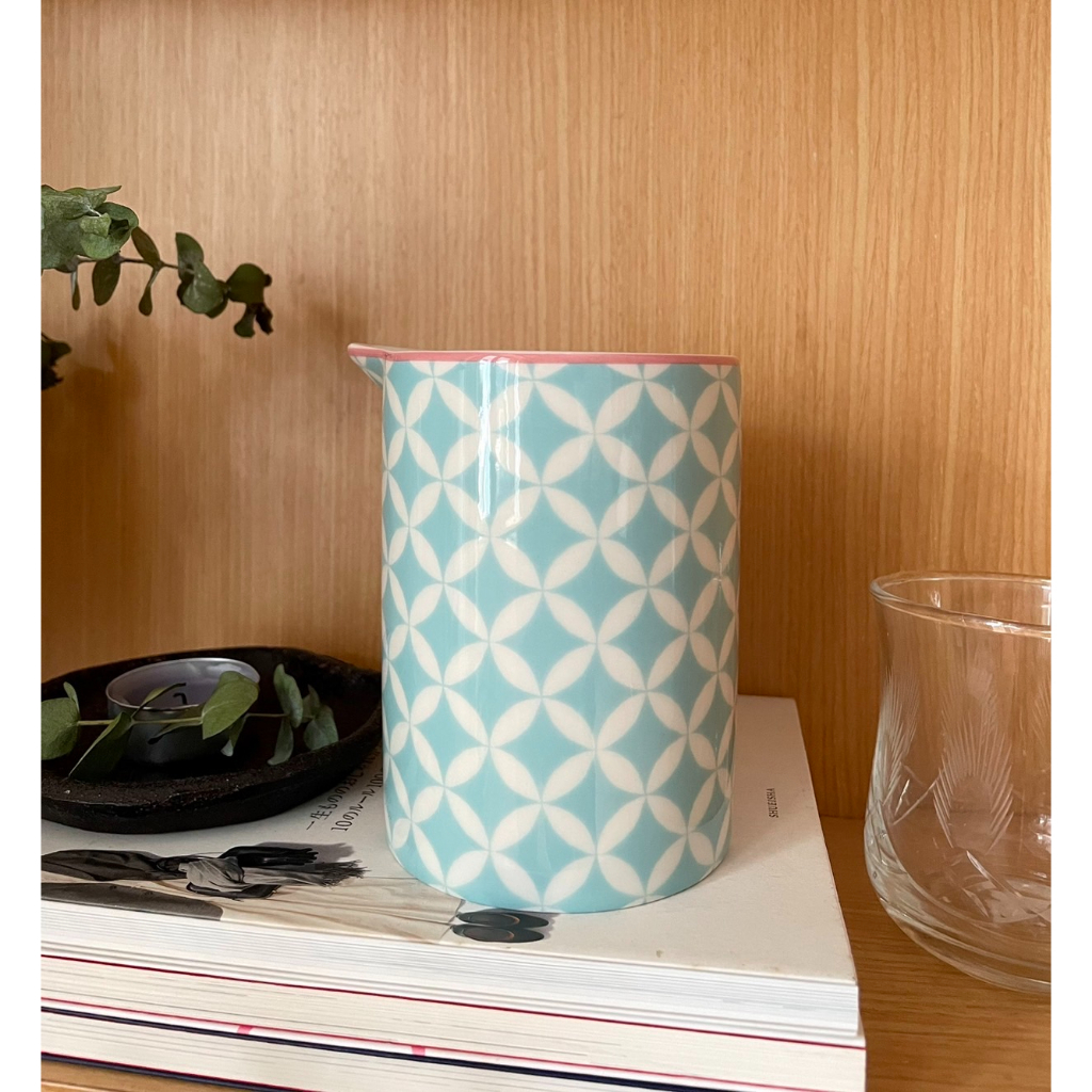丹麥GREEN GATE天藍色花紋設計 牛奶壺/奶罐/花瓶/置物杯 北歐風