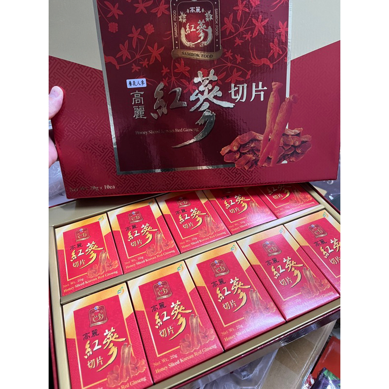 韓國 高麗6年蔘萃取禮盒20g*10盒 紅蔘蜂蜜蜜餞片