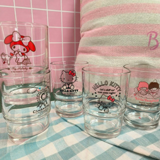 💗正版現貨💗三麗鷗 疊疊玻璃杯 水晶杯 臺灣製 玻璃杯 酒杯 KITTY 大耳狗 美樂蒂 雙子星 凱蒂貓 水杯 杯子