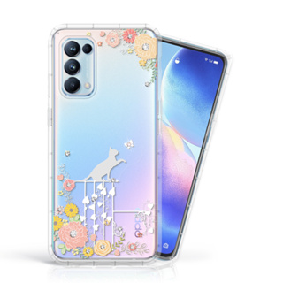 Meteor 適用 OPPO Reno5 5G / Reno5 Pro 5G 奧地利水鑽手機殼 貓咪戀曲