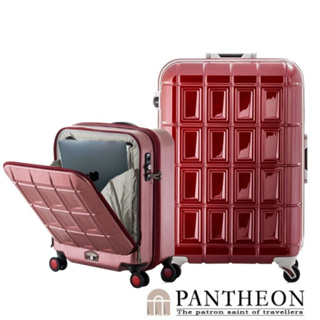 PANTHEON 中長程旅行組 19吋 前開登機箱 萬用箱商務箱 + 26吋 輕量鋁框行李箱