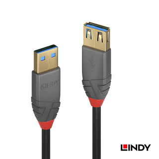 LINDY 林帝 ANTHRA USB3.0 Type-A 公 to A母 延長線 1m (36761)