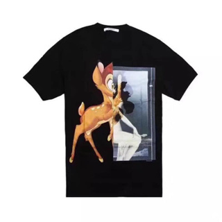 GIVENCHY 紀凡希 動物系列 小鹿斑比 黑色短袖上衣T恤 熱門款 全新英國專櫃正品 尺寸M號 現貨一件