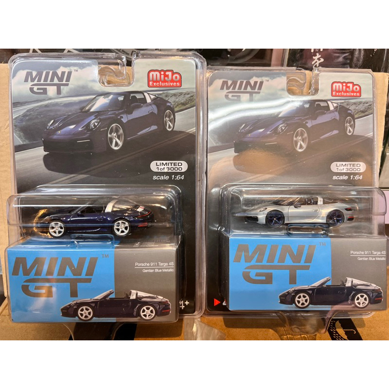 =天星王號=Mini GT #412 保時捷 Porsche 911 Targa 4S Blue