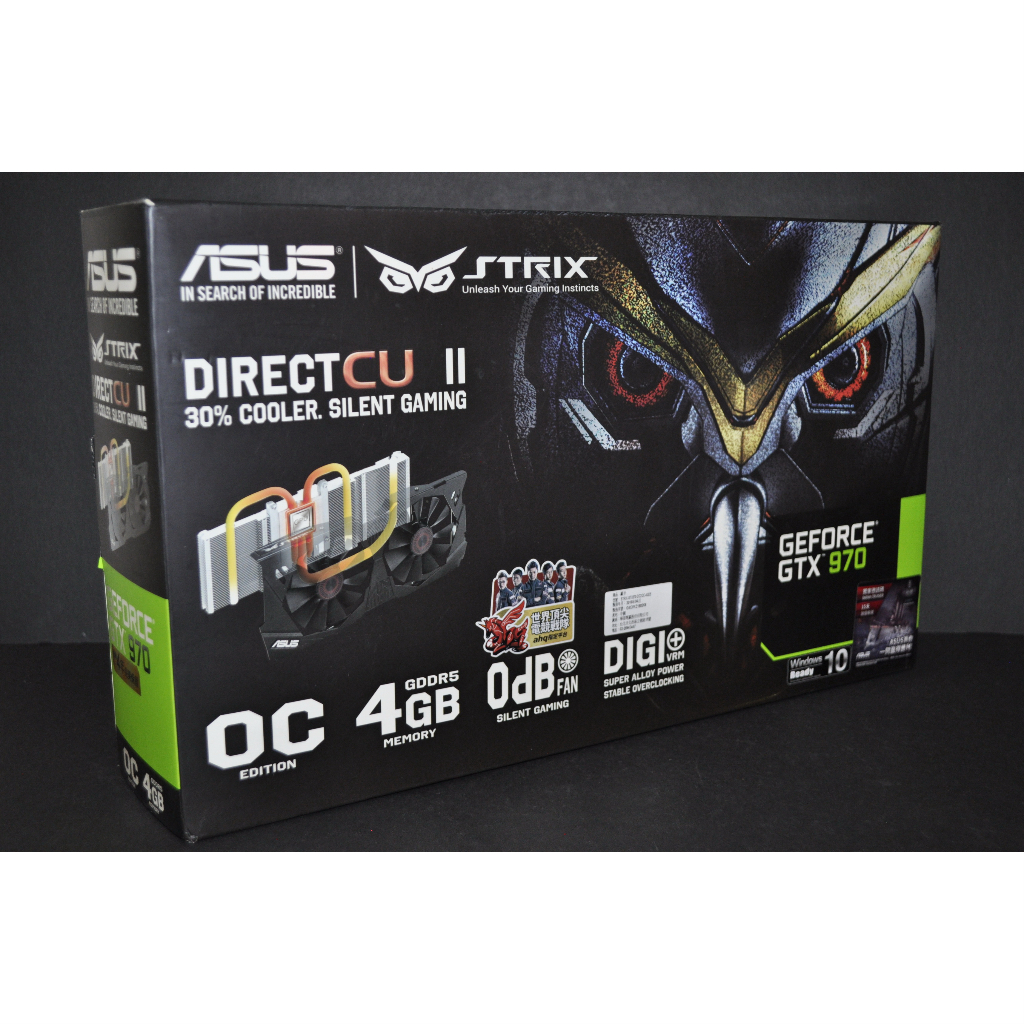 少用極新！華碩 STRIX-GTX970-DC2OC-4GD5 (GTX970 256-bit DP HDMI DVI)