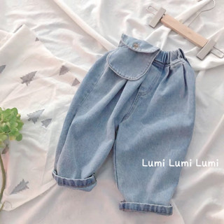 （80~140）現貨 Lumi小鹿米 小包包牛仔九分蘿蔔褲 春秋 A5 兒童蘿蔔褲 兒童牛仔褲 兒童薄款長褲