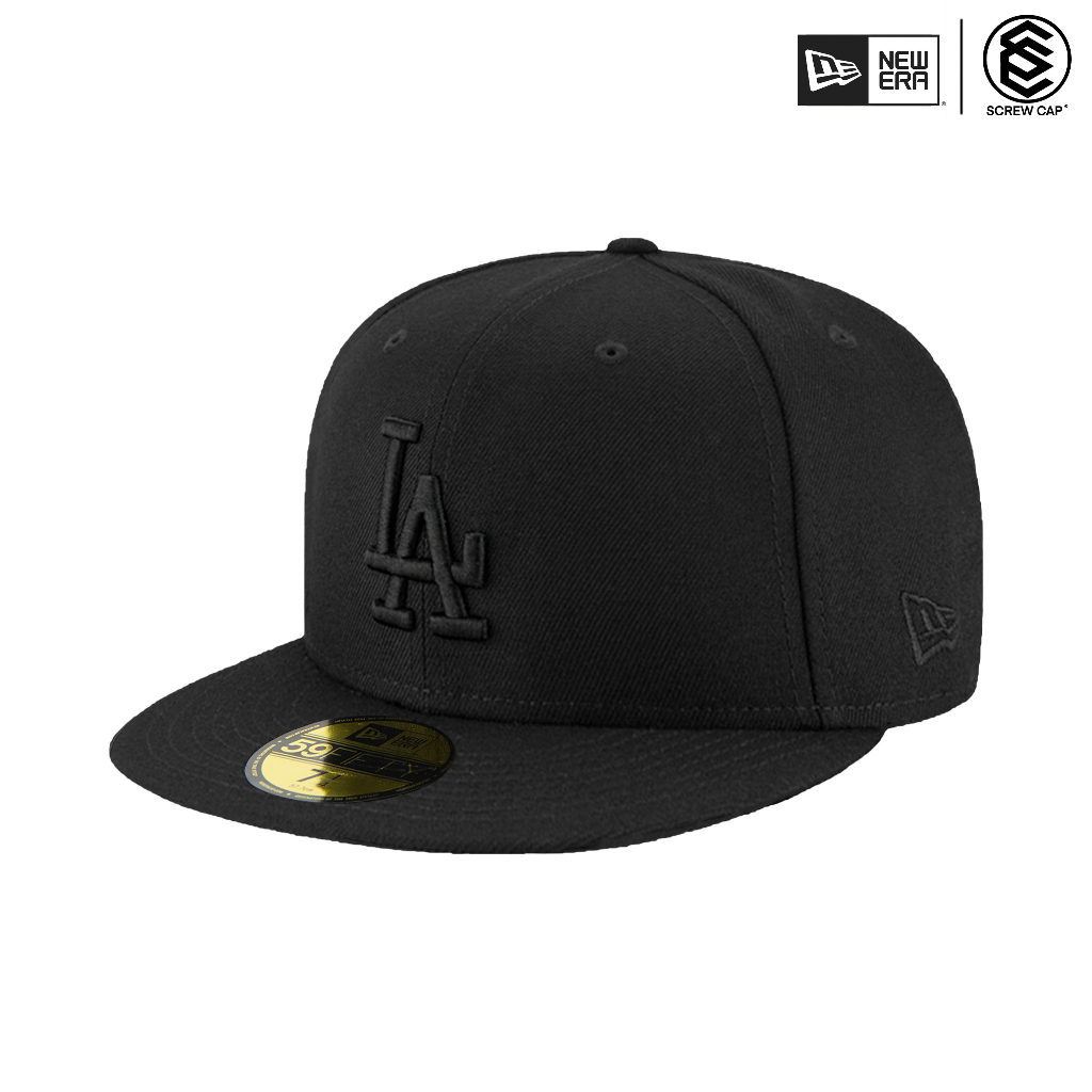 NEW ERA 59FIFTY 5950 MLB 道奇 LA 全黑 基本款 全封帽 棒球帽⫷ScrewCap⫸