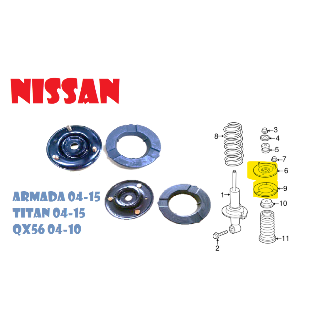 NISSAN ARMADA 04-15/TITAN 04-15/QX56 04-10避震器上座(左右一對)MIT