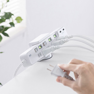 現貨 延長線支架 桌面固定器💕延長線電源排插支架 插座 固定支架 免打孔 卡夾式