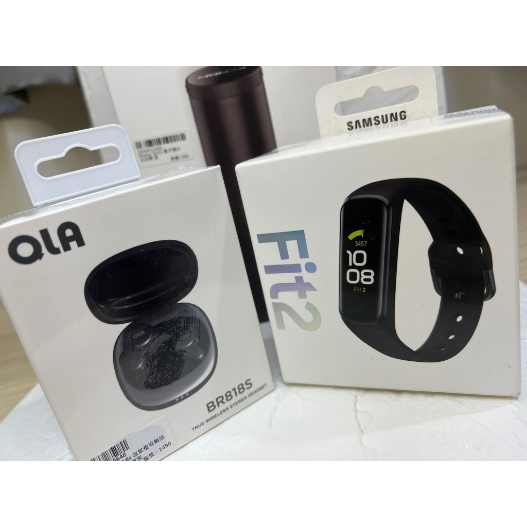霂晨小舖🌼 台灣出貨特價出清 Q LA氣氛燈無線藍芽耳機 藍芽補光自拍棒 自拍棒 藍牙耳機 Galaxy Fit2手錶