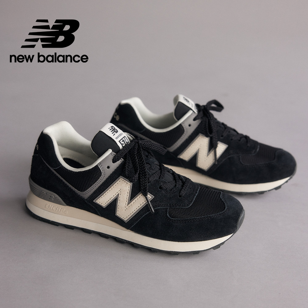 貳柒商店) New Balance 574 NB574 男款 黑色 復古 麂皮 休閒鞋 經典 U574LL2