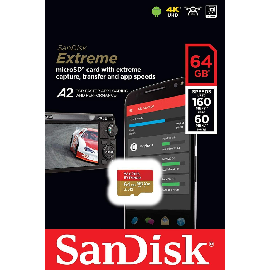 SanDisk Extreme 64G microSDXC UHS-I Card