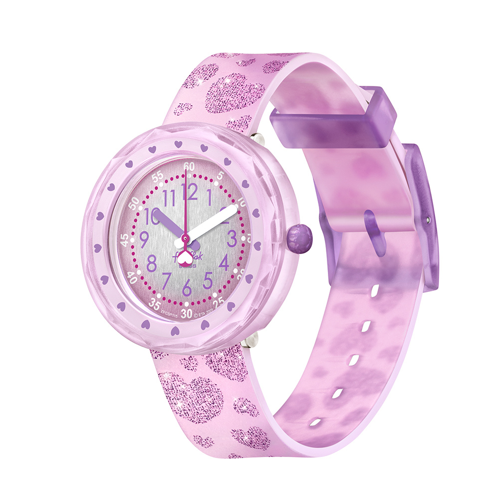 【FlikFlak】兒童手錶 閃耀粉粉心 LOVAXUS (36.7mm) 瑞士錶 兒童錶 FCSP115