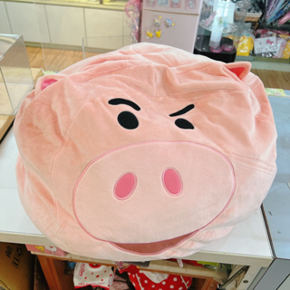 ［翹鬍子]日本 迪士尼 玩具總動員 火腿豬 豬排博士 頭型娃娃 抱枕 坐墊 靠墊 絨毛抱枕