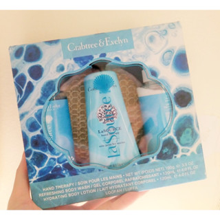 ❖客來兒美國集貨❖ 出清！絕版瑰柏翠 Crabtree & Evelyn 噴泉 護手霜/身體乳/沐浴膠/絲瓜絡 四件組