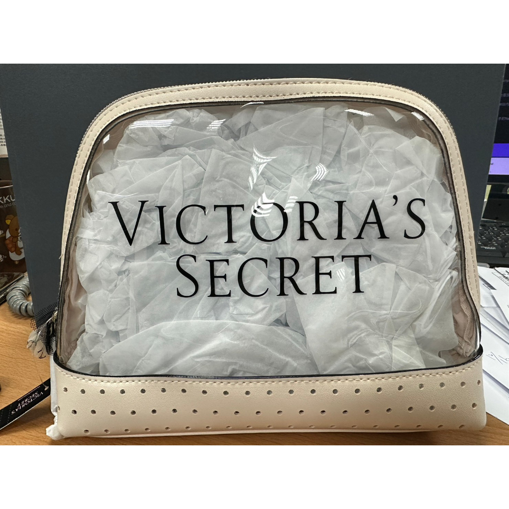 維多利亞的秘密 Victoria's secret 淡粉色大容量化妝包 全新