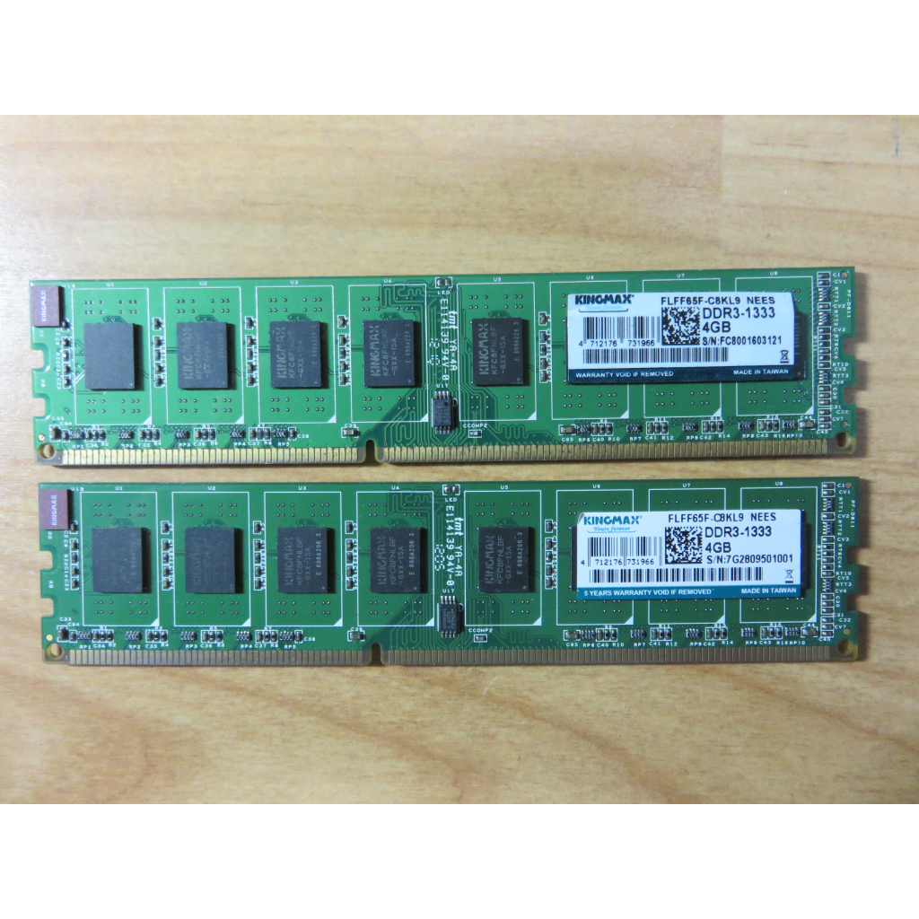 D.桌上型電腦記憶體-KINGMAX 勝創 DDR3-1600雙通道 4G*2共 8GB不分售 直購價100