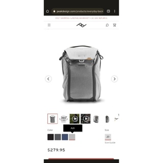 二手極新 現貨 Peak Design Everyday Backpack V2 20L 魔術使者攝影後背包 象牙灰