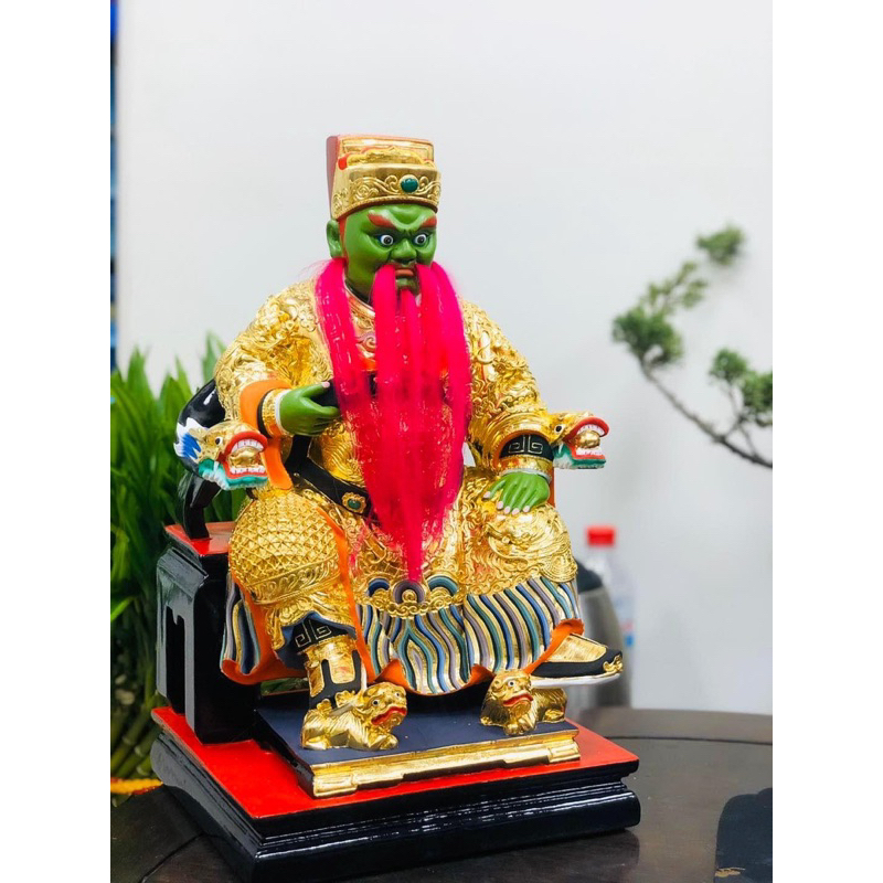 「昌隆」 一尺三連座 五府千歲 范府千歲 范王公 樟木製 實木雕刻 金身神像