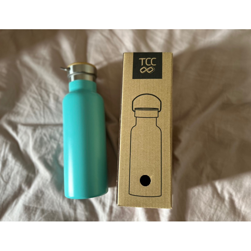 全新 500ml環保不鏽鋼保溫瓶（Tiffany綠）（台泥股東紀念品）