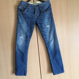 正品 29腰 Levis 511 修身 潑漆 小破壞 補丁 牛仔褲