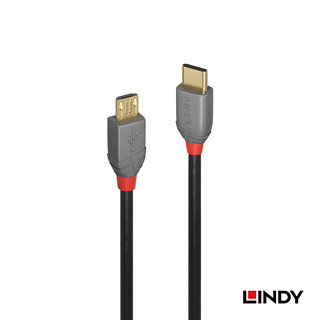 LINDY 林帝 ANTHRA USB 2.0 Type-C/公 to Micro-B/公 傳輸線 1m (36891)