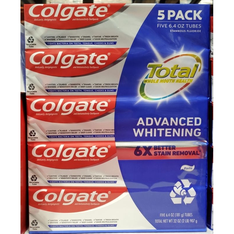 【小如的店】COSTCO好市多代購~Colgate 高露潔 全效潔白牙膏(181g*5入) 1285702