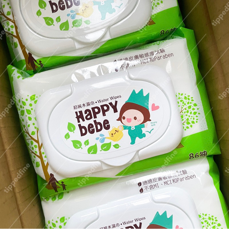 【12包】happybebe 有蓋家庭號濕紙巾 宅配