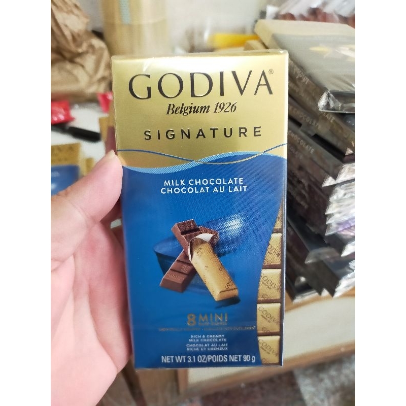 GODIVA 海鹽黑巧、柳橙黑巧、鹹焦糖牛奶巧、90%黑巧、72%黑巧、牛奶巧克力、杏仁黑巧（90g）