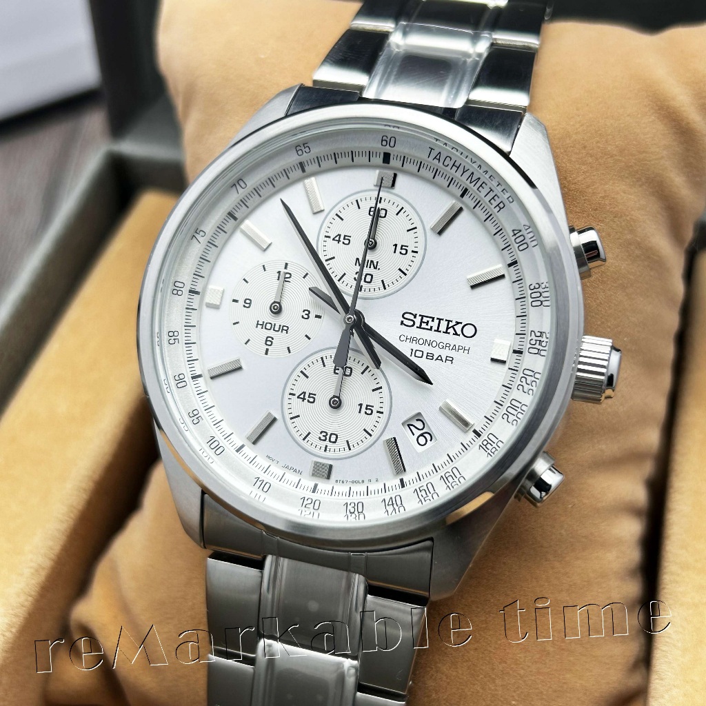 【SEIKO 三眼計時手錶】計時碼表男錶款SSB375/SSB375P1