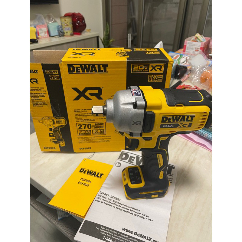 含稅全新 DEWALT 得偉 美國製 得偉892 DCF892 4分頭 高扭力扳手 DCF894  DCF892