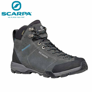 SCARPA│MOJITO HIKE GTX 男款中筒GTX登山鞋 鯊魚灰/湖水藍 63311200