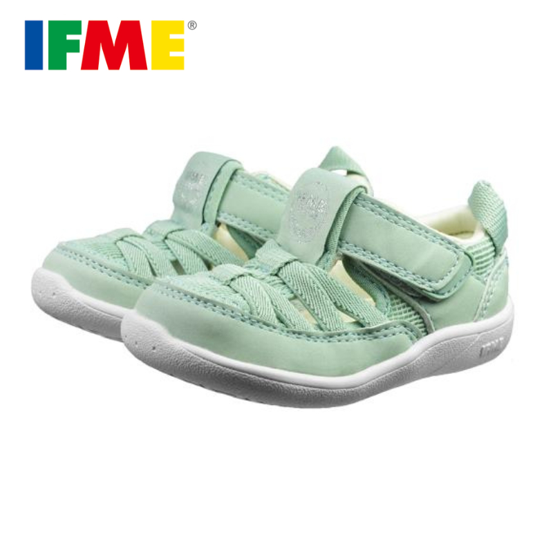 [新竹-實體門市]日本IFME水涼鞋-排水系列 淺綠色 寶寶涼鞋 水涼鞋 日本機能鞋 涼感速乾 涼鞋