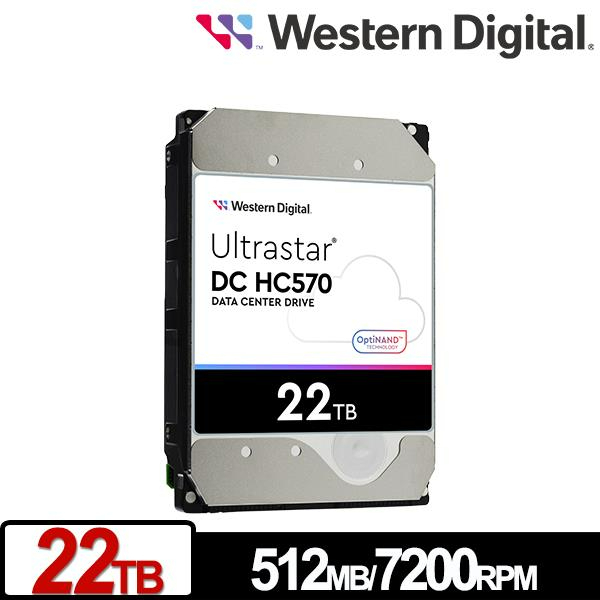 WD Ultrastar DC HC570 22TB 7200轉 3.5吋 企業級硬碟 WUH722222ALE6L4