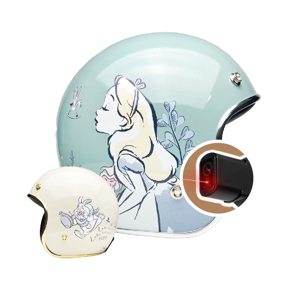 【 iMiniDV X4C 行車記錄器 EVO 精裝 愛麗絲Alice 】安全帽 內建式 記錄器 機車 迪士尼 3/4罩