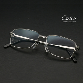 Cartier CT0294OA 卡地亞品牌眼鏡｜時尚商務斯文大臉方形銀色全框眼鏡 男生品牌眼鏡框【幸子眼鏡】