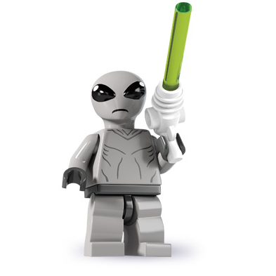 中古品 LEGO 8827 1號 外星人 Alien COL081 樂高 人偶包 第6代 附袋紙底