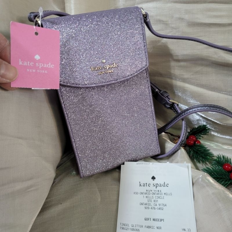 KATE SPADE 手機包 手機袋 斜背包 亮紫色 現貨