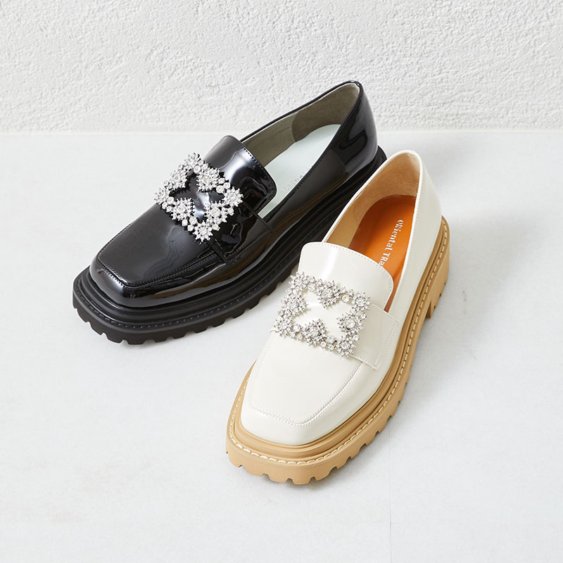 ORiental TRaffic 寶石方釦漆皮厚底樂福鞋 (日本OR女鞋 31113)