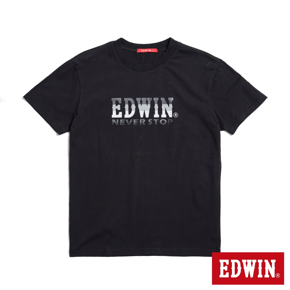 EDWIN 人氣復刻款 漸層LOGO短袖T恤(黑色)-男款