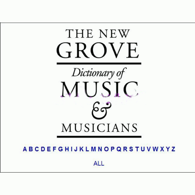 電子版The New Grove Dictionary Of Music &amp; Musicians新格羅夫音樂