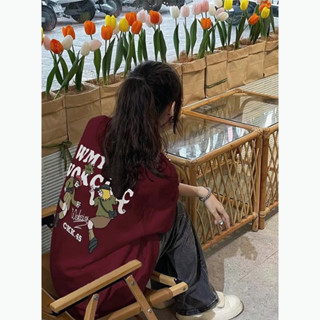 【林木木】100%純棉 短袖 t恤 女生衣服 短袖上衣 古著 運動上衣 復古 oversize t恤 ins 風