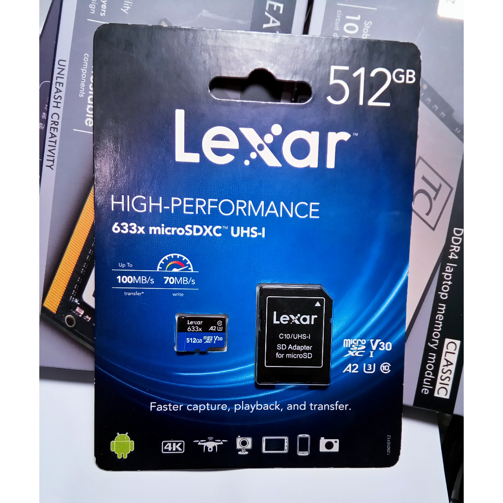 [ A2 讀100MB 寫70MB ] Lexar 512GB microSDXC 記憶卡 Switch 可用 雷克沙