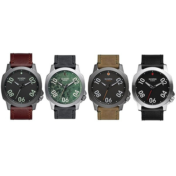 NIXON RANGER 45 突擊隊系列 皮錶帶 消光灰 綠色 卡其 黑色 手錶 男錶 女錶 石英錶 A466