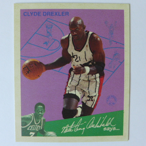 ~ Clyde Drexler ~名人堂/滑翔機/西區喬丹/崔斯勒 1998年Fleer.小版復古.NBA特殊卡