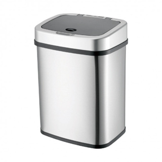 DAY&DAY日日家居V1012LG V1012LF電子感應自動環保桶-12L 橫向 不鏽鋼垃圾桶 黑色烤漆垃圾桶
