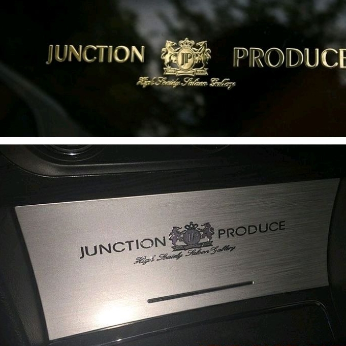 golf7 golf 中控儲物盒金屬銀標貼 JP VIP