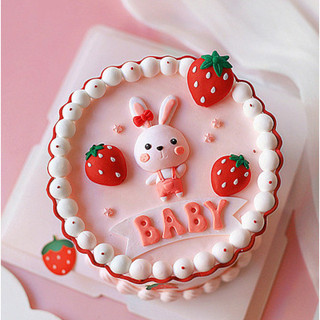 ⭐高雄現貨⭐ 可愛小兔子造型公仔 兔寶寶生日蛋糕 園藝裝飾 女孩烘焙 兔子蛋糕 裝飾擺飾