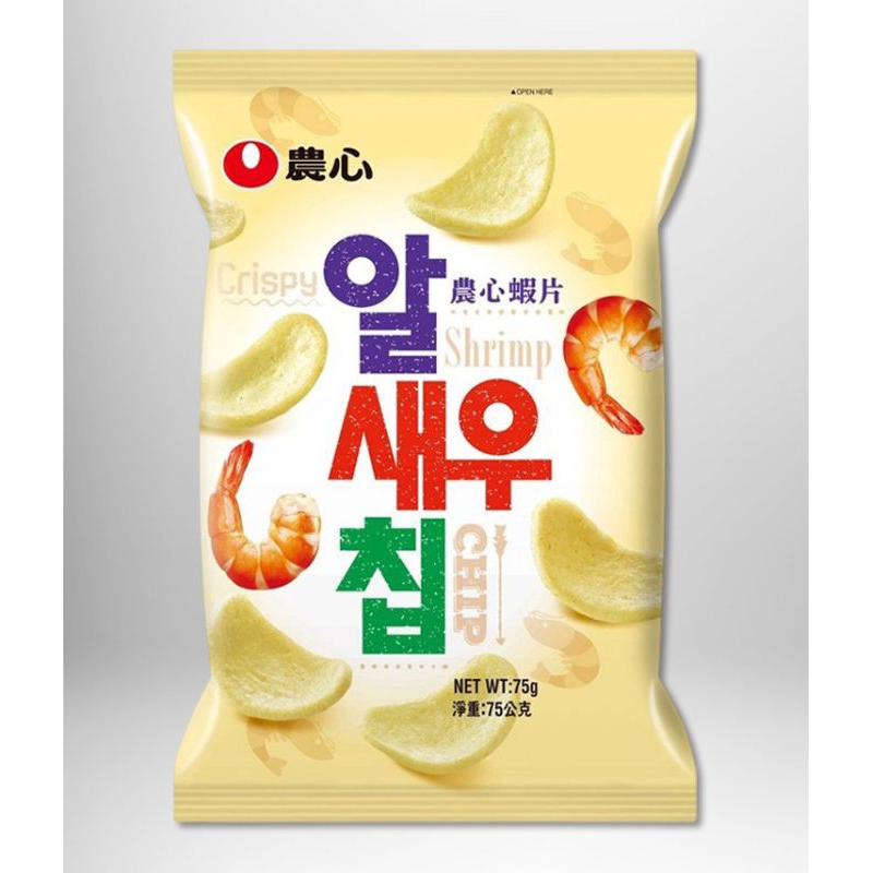韓國 農心 蝦片 韓國製造 75g 異國餅乾零食 鮮蝦片 食品 免運費 台南可面交 即期食品特價出清